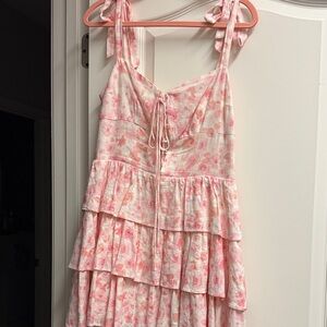 Bardot Soft Pink Floral Dress size medium